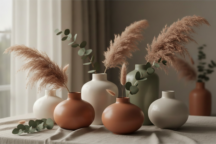 How to Style Decorative Vases with Dried Flowers